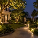Lắp đèn LED cây tại Hà Nội theo cảnh quan, thi công gọn đẹp