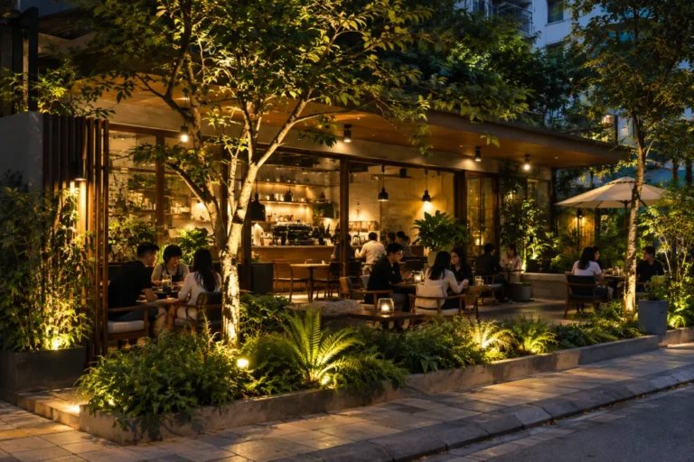 Lắp đèn LED quán cafe Hà Nội: Tư vấn ánh sáng theo không gian