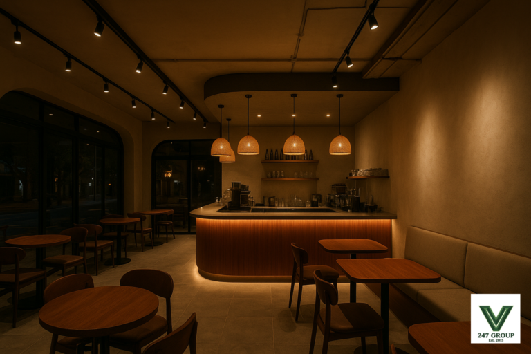 lắp đèn quán cafe