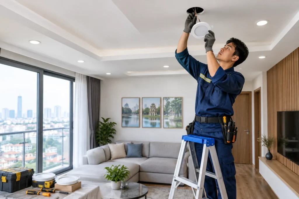 lắp đèn trần Hà Nội - hình minh họa 1