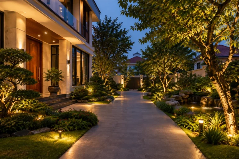 Thi công đèn LED cây xanh tại Hà Nội theo cảnh quan