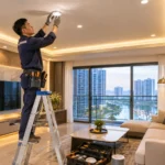 Thợ lắp đèn LED Vinhomes khảo sát tận nơi, thi công gọn đẹp