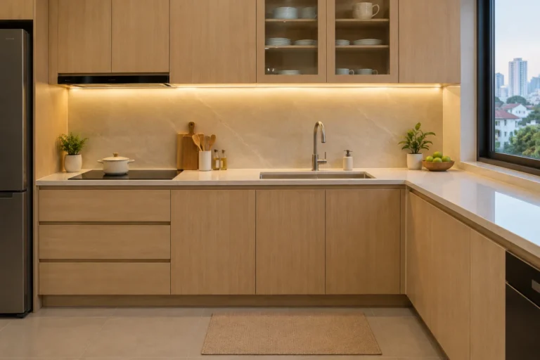Lắp đèn âm tủ bếp: Chọn ánh sáng, bố trí dây và thi công an toàn