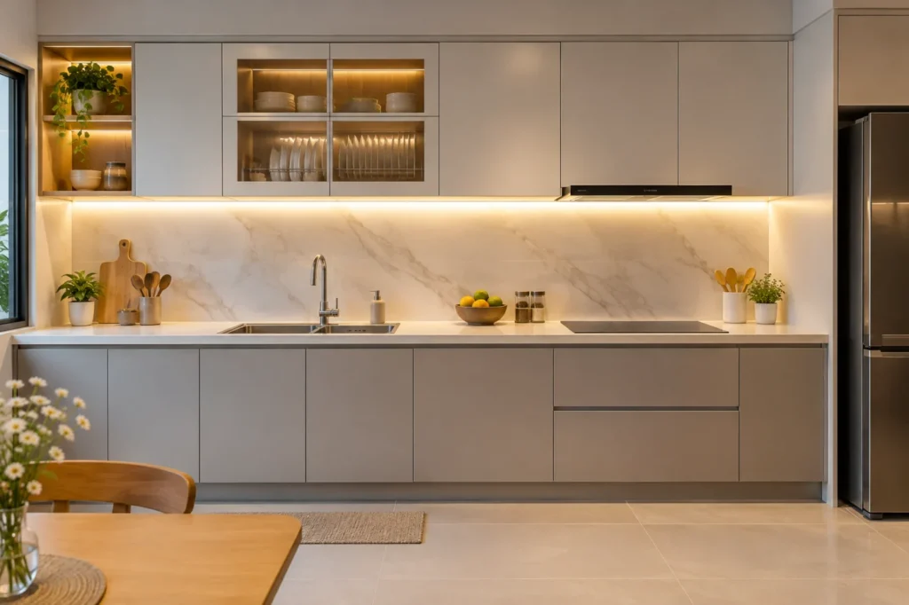 lắp đèn LED âm tủ bếp - hình minh họa 2