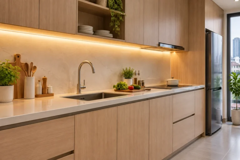 Lắp đèn LED âm tủ bếp tại Hà Nội: Khảo sát, thi công gọn đẹp