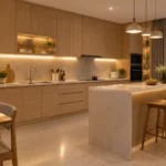 Lắp đèn LED tủ bếp theo không gian, sáng đẹp và tiện dụng