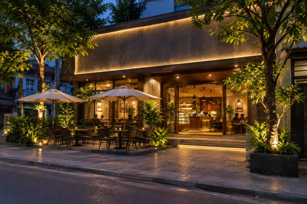 lắp đèn quán cà phê tại Hà Nội - hình minh họa 2