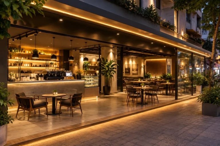 Lắp đèn quán cafe Hà Nội theo khu vực, thi công đúng nhu cầu