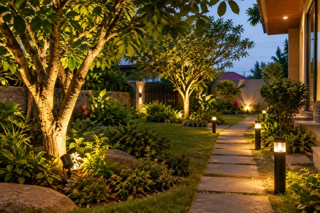 lắp đèn trang trí sân vườn Hà Nội - hình minh họa 1