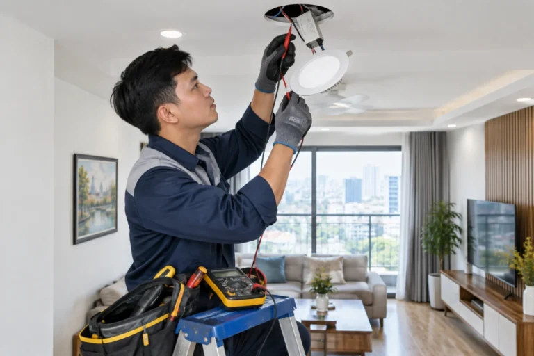 Sửa đèn LED chập chờn tại Hà Nội: kiểm tra nguồn và xử lý tận nơi