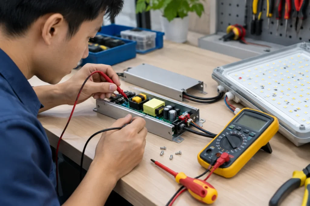 sửa đèn LED nhấp nháy - hình minh họa 1