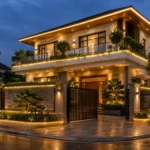 Thi công đèn LED dây ngoài trời cho sân vườn, mặt tiền và hàng quán